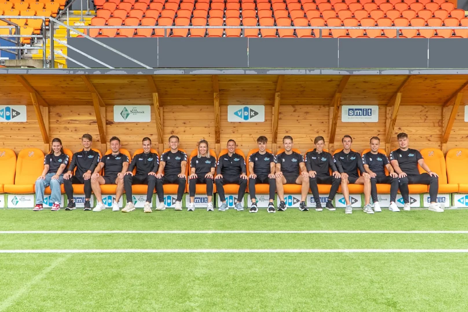 The team in the dugout